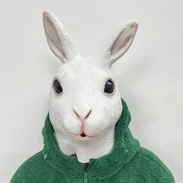 Realsitisk Latex Kaninmaske til Hele Hovedet til Halloween Karneval