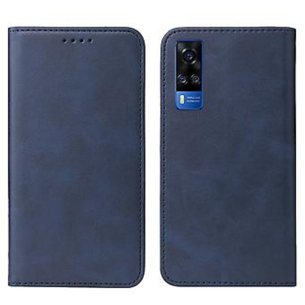 Læderetui til vivo Y51 2020 (Indien) / Y31 2021 Blue
