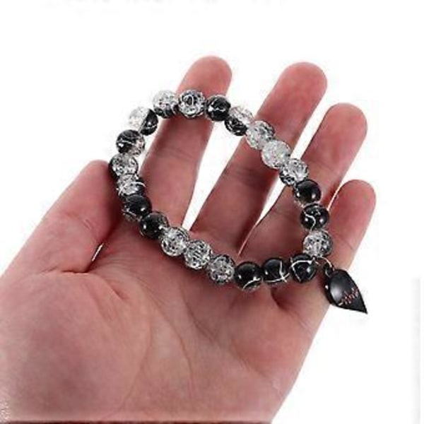 1 Par Magnetiske Hjertearmbånd Til Par Zinklegering Matchende Armbånd Til Kæreste Og Kæreste Romantiske Smykker Til Valentinsdag