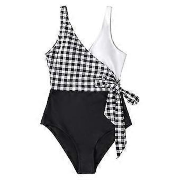 Dame Badedrakt Hel Wrap Fargeblokk Knyting i Siden (style6202)