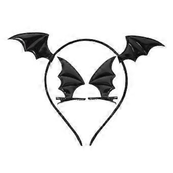 1 Sett med Flaggermus Hodebånd Hodeplagg Halloween Tilbehør Flaggermusvinge Hodebånd med Klemmer