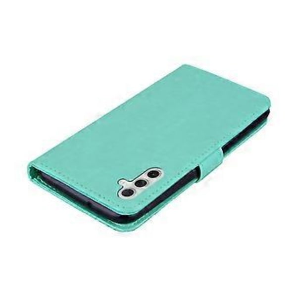 Plånboksfodral för Samsung Galaxy S24 FE Uggla Blomma Tryckt Strass Läderfodral Style C