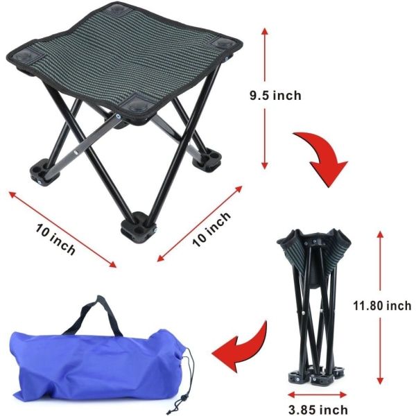 Fällbar pall, campingfällbar pall, lätt bärbar ram
