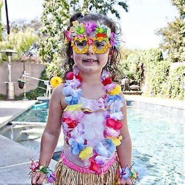 Luau Hawaiisk Fest Solbriller Morsomme Hawaiiske Briller Tropiske Kostymerekvisitter Morsomme Sommer Barn Barnefest Favoriserer Strandtema Fest Favoriserer 16PCS