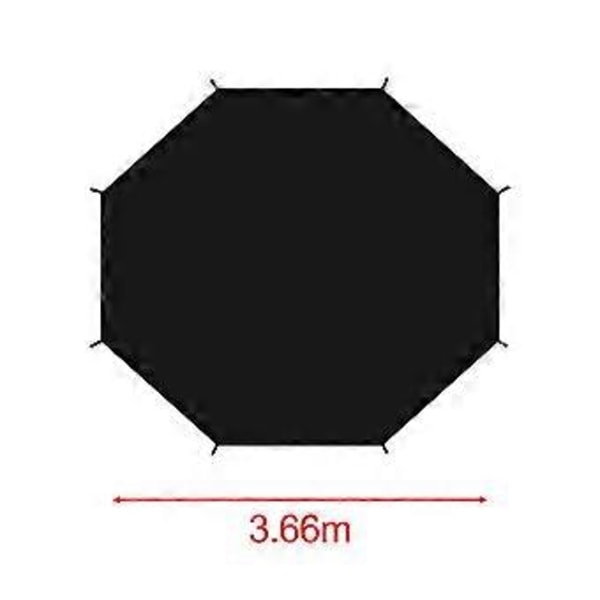 Trampolinskydd Solskydd Trampolin Rivsäker för 8 Stolpar Rund Trampolin Svart Tak Trampolin Markis (12ft) 12ft