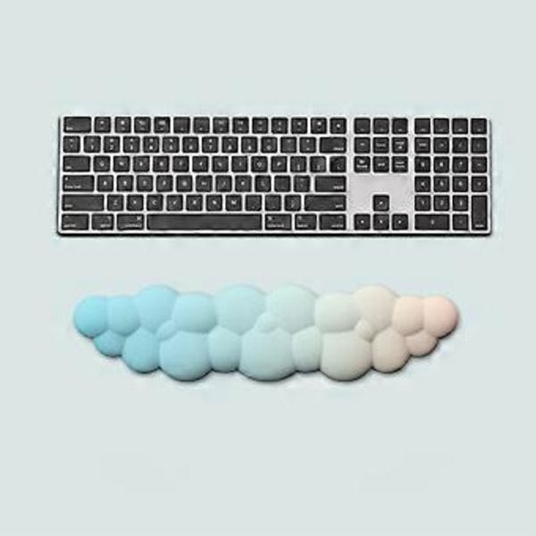 Molnformad Handledsstöd Musmatta Halkfri Bas Färgglad PU Mjukt Memory Foam Smärtlindringsmatta för Gaming Musmatta rosrosa azurblå rose pink azure blue