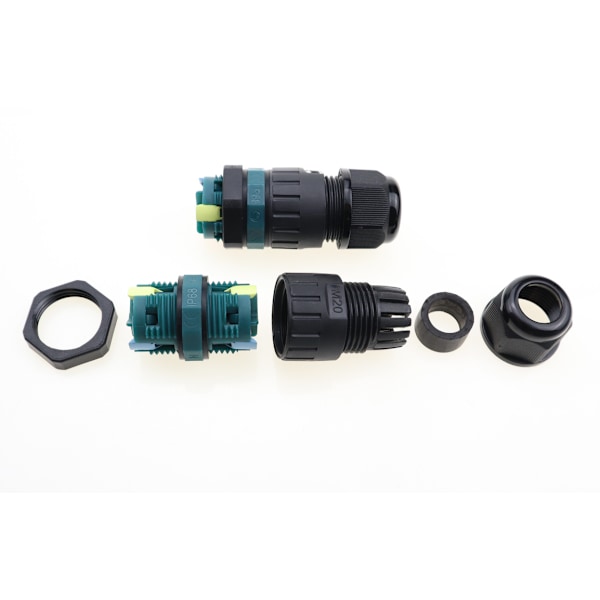 Sæt af 2, IP68 vandtætte kabelforbindelser Ø9mm-Ø12mm, 3-polet