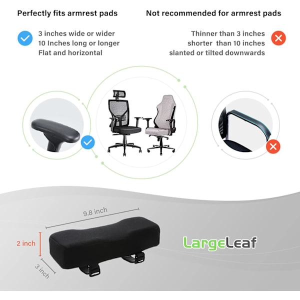 Ergonomiska extra tjocka armstödsdynor för kontorsstolar med armbågstryck