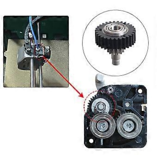 För K1 K1C Extruder Växellåda Reduktionsväxel Filament Drivväxlar Ersättning för K1 Serien 3D-Skrivartillbehör
