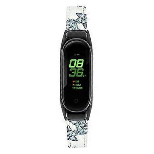 Til Xiaomi Smart Band 8 Ægte Læderrem med Sort Urkasse Style M