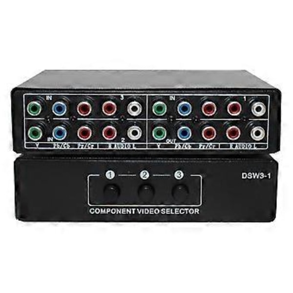 RGB Komponent Switch Selector 5 RCA 3-vägs YPBPR Kabel Komponent Switch AV Switcher för PS2 Wii Xbox