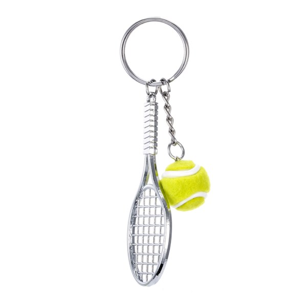 4 stk. Tennis Racket Nøglering, Metal Nøglering Kreativ Nøglering S
