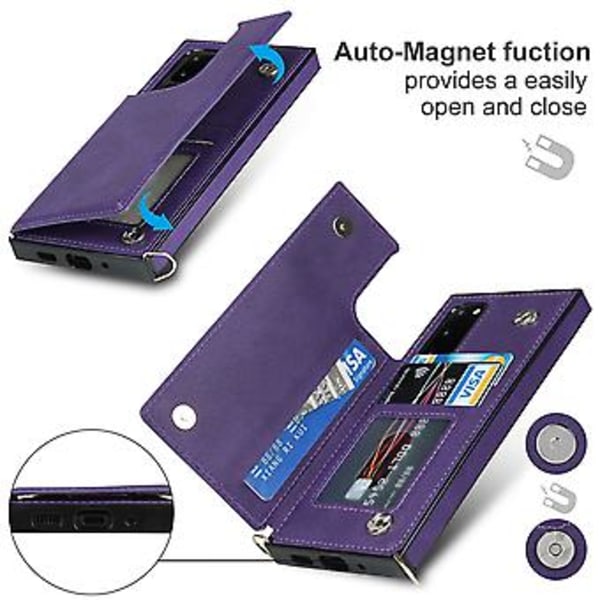 Crossbody-fodral i TPU+PU för Samsung Galaxy S20 FE Purple