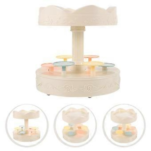 Roterende Karrusel Cupcake Holder Autorotation Cupcake Stativ til Bageri Fest