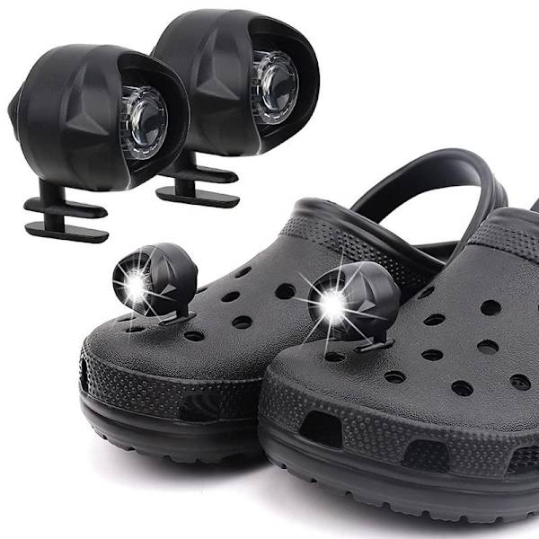 2 stk. Hodelykter for Crocs Hullsko Lys Vandring Camping Varsling