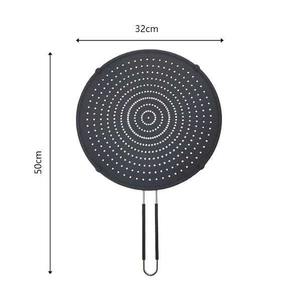 Stænksikker kogeplade med langt håndtag 50 * 32CM - komfurstænk