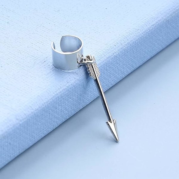 Ring Cuff Øreringe Sølv Dangle Brusk Øreringe Manchetter Øreringe Cli