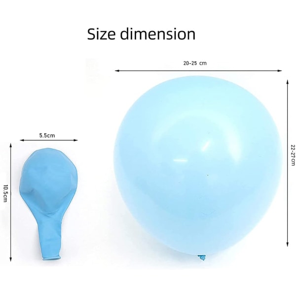 Flerfärgade ballonger, 100-pack uppblåsbara ballonger för födelsedagsfester, bröllop