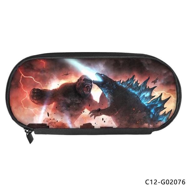 Godzilla Student Stor Kapacitet Organizer Dubbla Lager Pennfodral-23