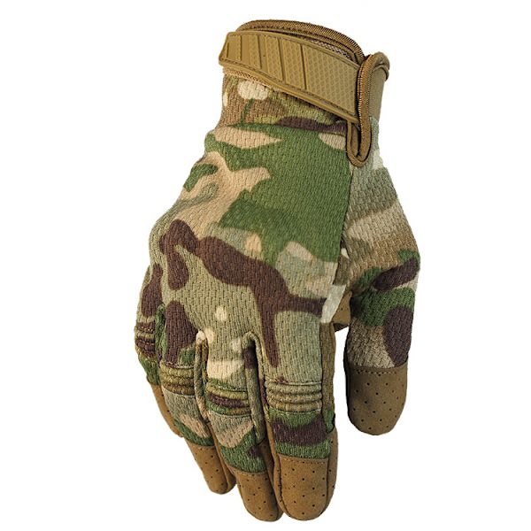 Militärgrön M-handskar Mjuka andningsbara pekskärm Full Finger