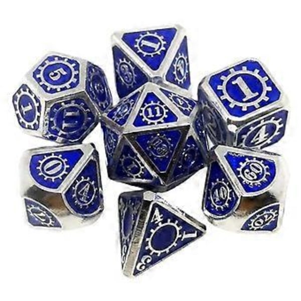 7 stk./pakke Polyhedral Zinklegering til Drageskæl DnD RPG Brætspil Terninger (08) 8
