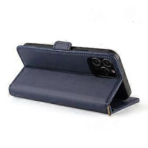 Fodral för iPhone Premium PU-läder plånboksfodral med stativ och flipskydd Red