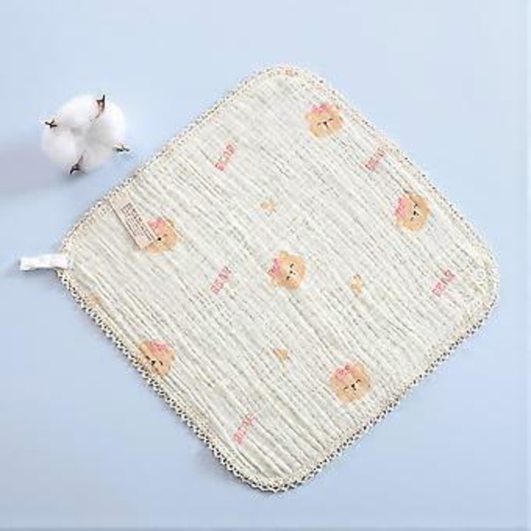 Funktionell Baby Rapduk Muslin Bandana Halsduk Måste Ha Salivhandduk Harts Tryckknapp för Blöjbyte & Ansiktstvätt cute clouds