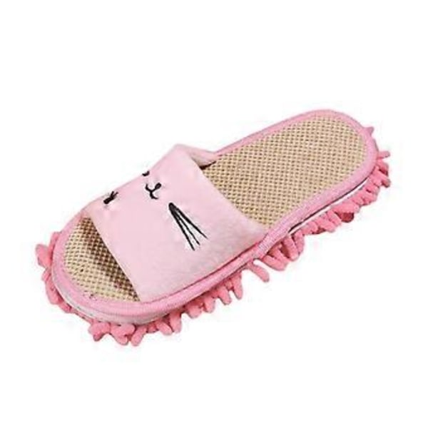 Söpöt Pölymoppitossut Unisex Pölylattian Puhdistustyökalu Kylpyhuoneeseen Makuuhuoneeseen (Pinkki) Pink