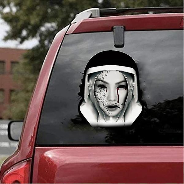 Huvudmodell Halloween Bilsticker Avtagbar Självhäftande Väggsticker