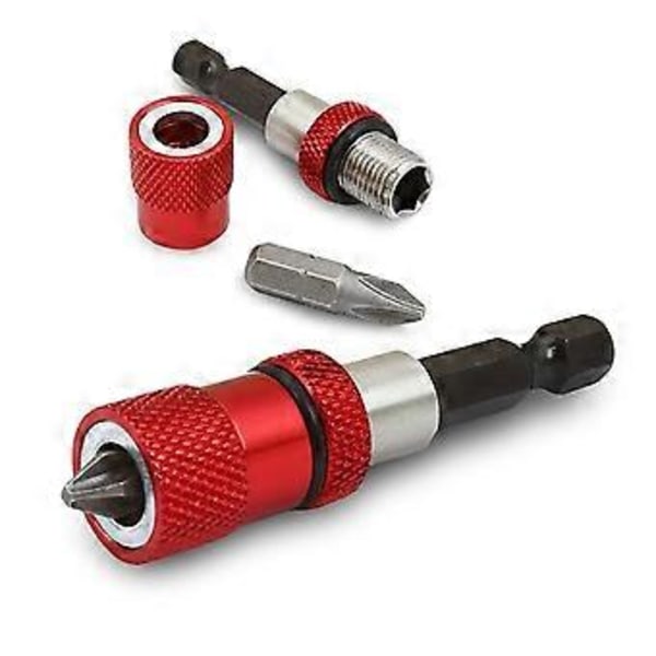 2-pak Justerbar Skruedybde Skruetrækker Magnetisk Stål Skruetrækker Gipsvæg Borebits 1/4\" Hex Skaft med S2 Phillips 2 Driver Bits
