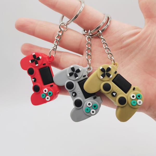 Gamepad-nøkkelringer 6 stk. Gamepad-nøkkelringer assorterte modeller Silico