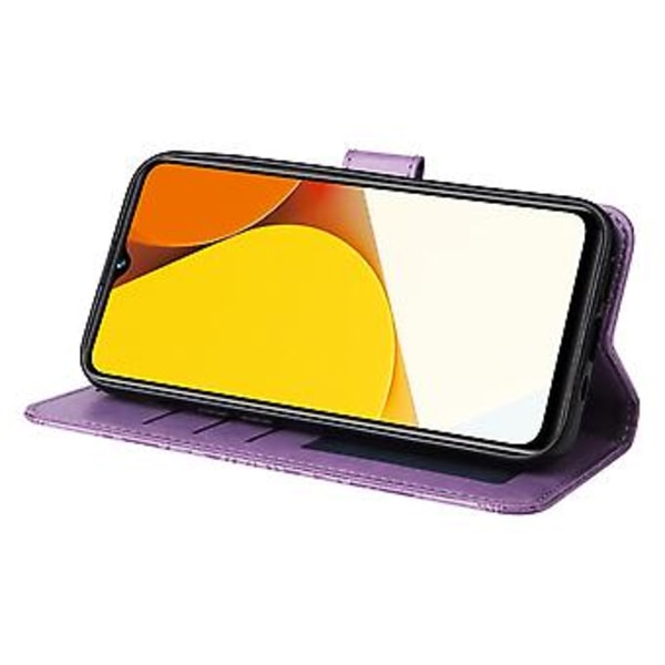 Solros Läder Telefonfodral För vivo Y35 4G / Y22s / Y22 Purple