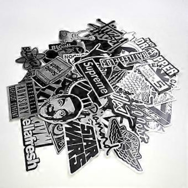 50 kpl Metallitarroja Vedenpitävä Kannettava Tietokone Skate Muoti Graffiti Monivärinen