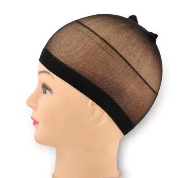 Svart 3-delt sett, mesh cap parykk, unisex parykkhette for menn og kvinner