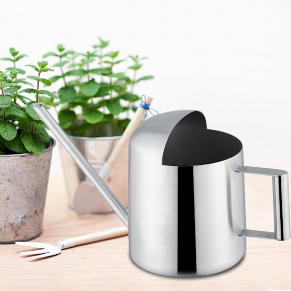 300ML rustfritt stål vannkanne hjem hage plen plante semi-åpen lang moderne mønster potte tut sprinkler for planter uteplasser hager innendørs kontor