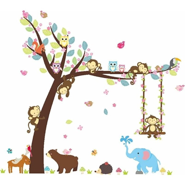 Animals Wall Stickers Mural Decals Soveværelse Børn Baby Børnehave Livi