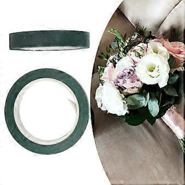 2 stk. Blomstertape i lysegrøn DIY Blomstertape Håndværkstape 20 m Længde Blomstertape til DIY Projekter & Blomsterkreationer lysegrøn light green