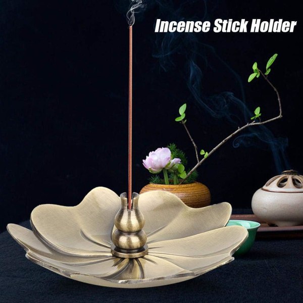 Mini rökelsestickhållare Pure Copper Lotus Flower Censer Wire Co
