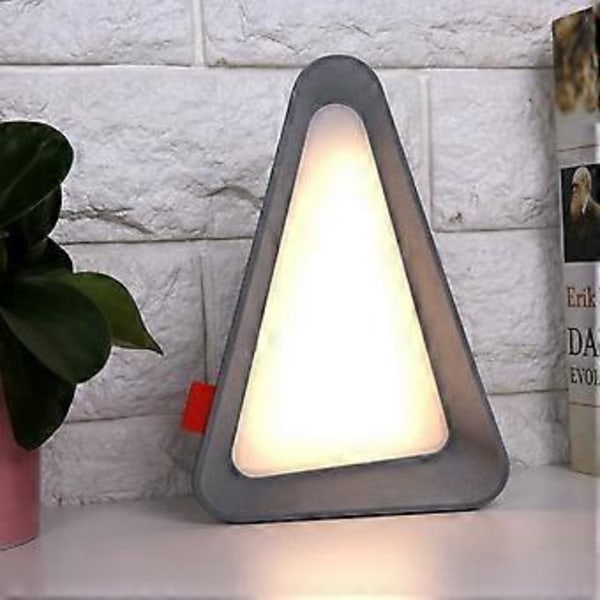 USB-laddning Gravitationssensor LED Nattlampa Portabel Justerbar Ljusstyrka Bordslampa (Grå)