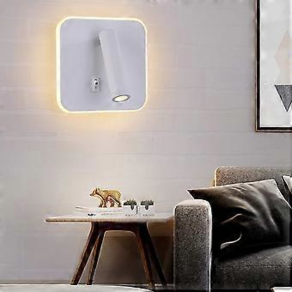 Sängbordslampor LED Vägglampa Inomhus Hotell Vägglampor Säng Korridor Vägglampa med Strömbrytare (style1527)