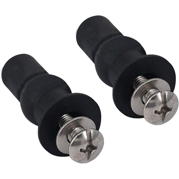 2 stycken toalettstolssitsfästen gångjärn blinda gångjärn fixering hålsträck gummiskruv passar alla toaletter (18 mm)