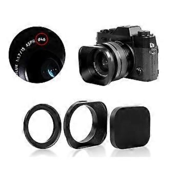 Lätt Kamerlinsskydd Adapter Set Enkel Installation Objektivskydd för Olika Spegellösa Objektiv 49mm black