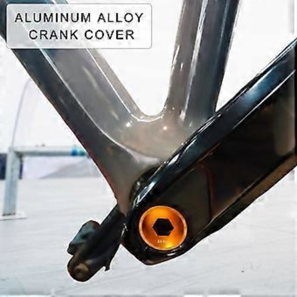 Vevbultar för landsvägscykel Standard Förspänningsbultar 20mm Aluminiumlegering Vevparti Skyddsskruvar Lätt att Installera Guld Gold