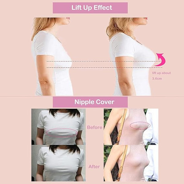 Silikon stroppeløs selvklebende bh, XL usynlig camisole bh, gjenbrukbar