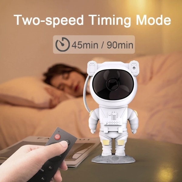 Astronaut Lygter Projektor - Astronaut Galaxy Projektor med Timer