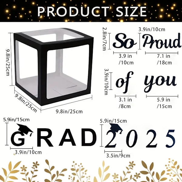 1 sett med 2025 Graduation Party Decorations Grad Ballongbokser Graduation Supplies