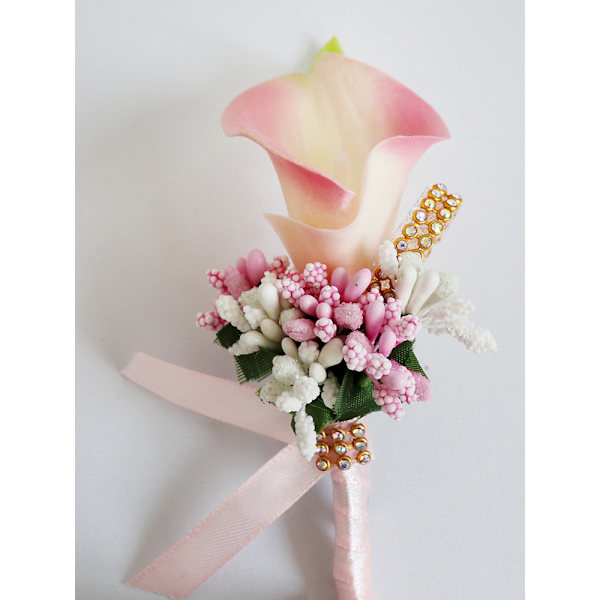 10X6x6cm Bryllupsgave Bryllupsblomster til brudgommen 2 Bryllupsblomster til brystet Utsøkt Bryllupsblomster til brudgommen Simulert Bukett Rosa