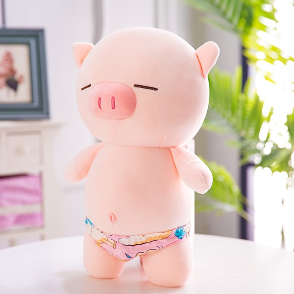 Cute Rogue Pig Plush Toy, Stuffed Cartoon Pink Piggy Plushies Dol