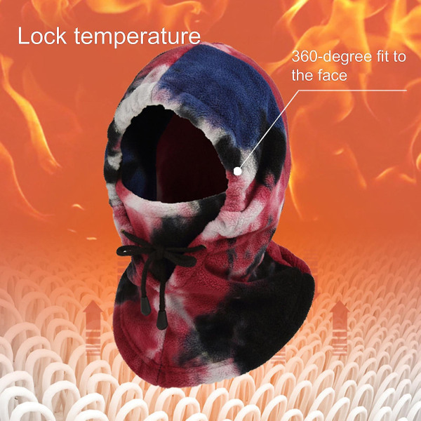 Gul Cykel Balaclava Tie Dye Dragsko Håll Varm Utomhus Vandring