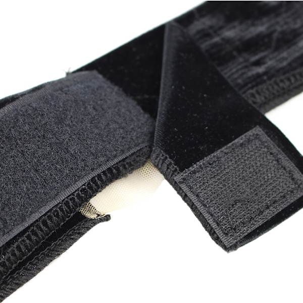 2-pack justerbar sammetsperuk greppband utan glidning för peruker (mörk br